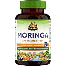 Vitalitown Moringa Capsules, Pure Moringa Oleifera Leaves, No Sticks, No Caffeine, Energy, Immune, 240 Capsules