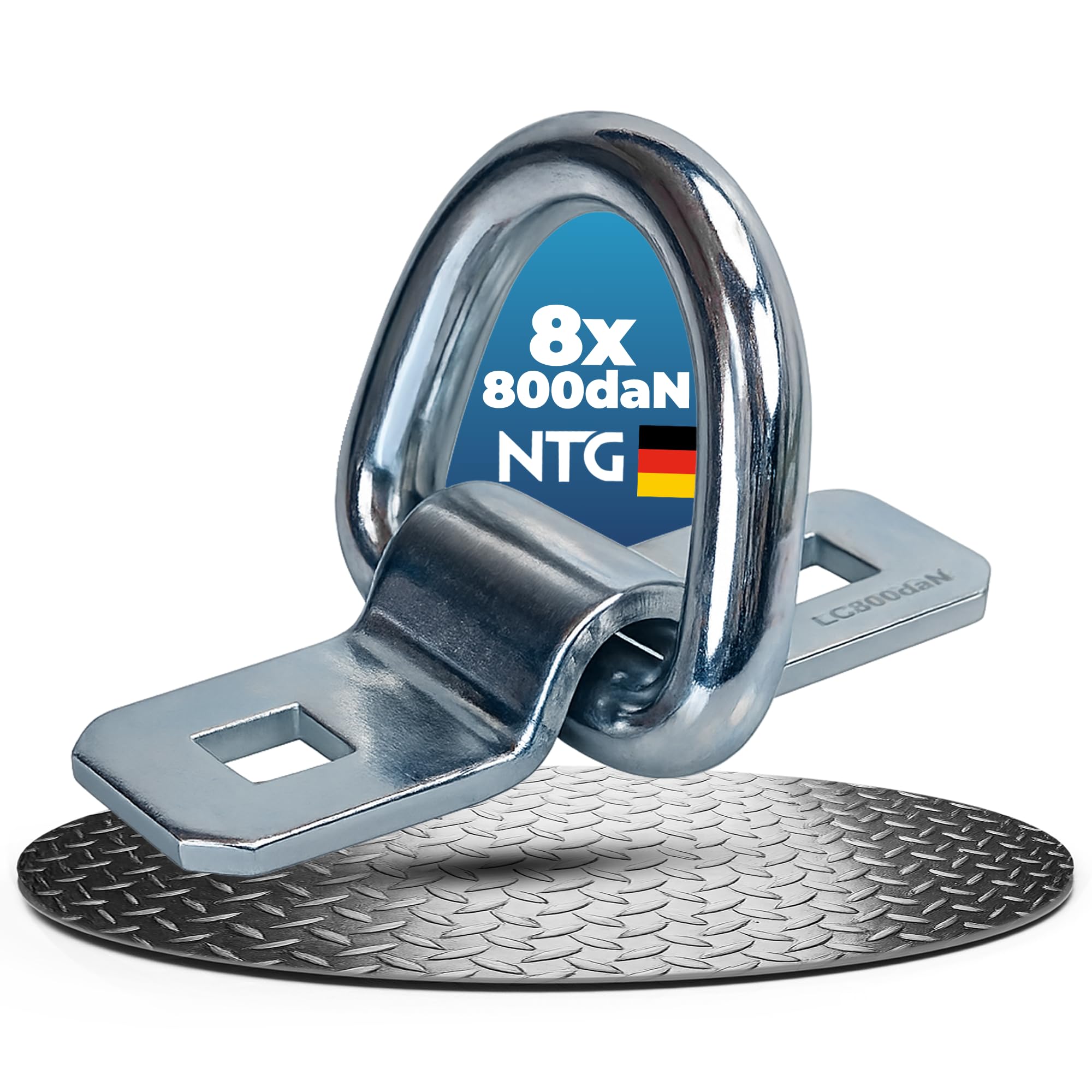 Sjorbeugel, 2500 daN, sjorogen, ladingbeveiliging, U-beugel, geschikt voor aanhangers, bestelwagens, sprinters, vrachtwagens, incl. tegenplaat en M12- moeren (10 stuks Sjorbeugel, 2500 daN, sjorogen, ladingbeveiliging, U-beugel, geschikt voor aanhangers, bestelwagens, sprinters, vrachtwagens, incl. tegenplaat en M12- moeren (10 stuks