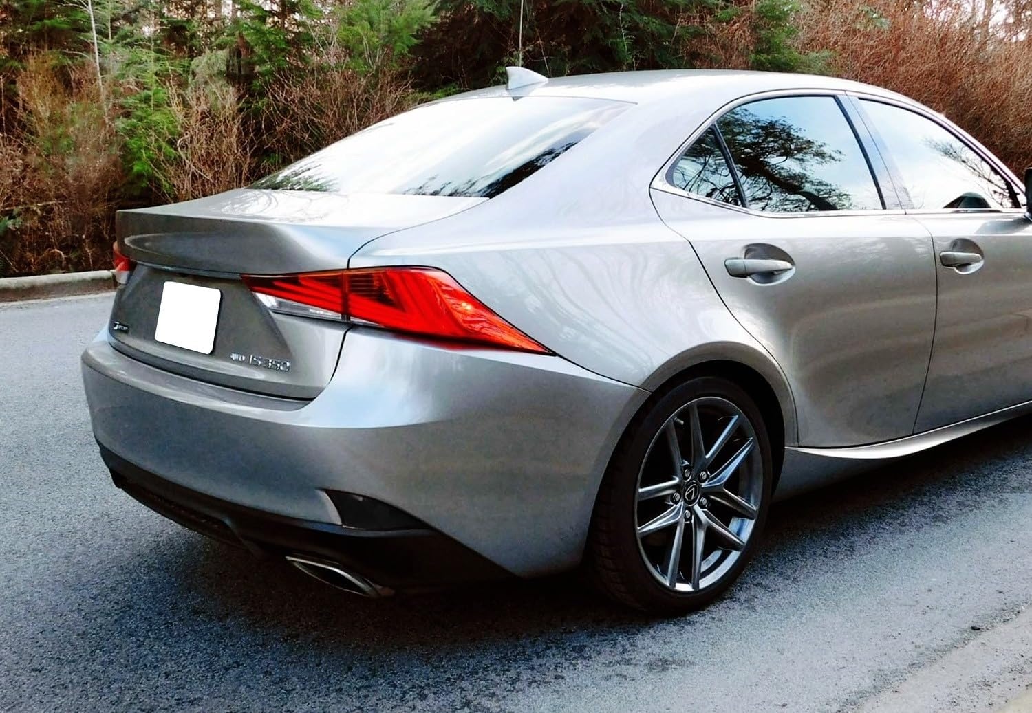 iJDMTOY Smoked Lens Rear Bumper Reflector Lenses Compatible With 2014-2020 Lexus IS IS250 IS300 IS350 IS200t IS-F, OE-Spec LH RH Assembly