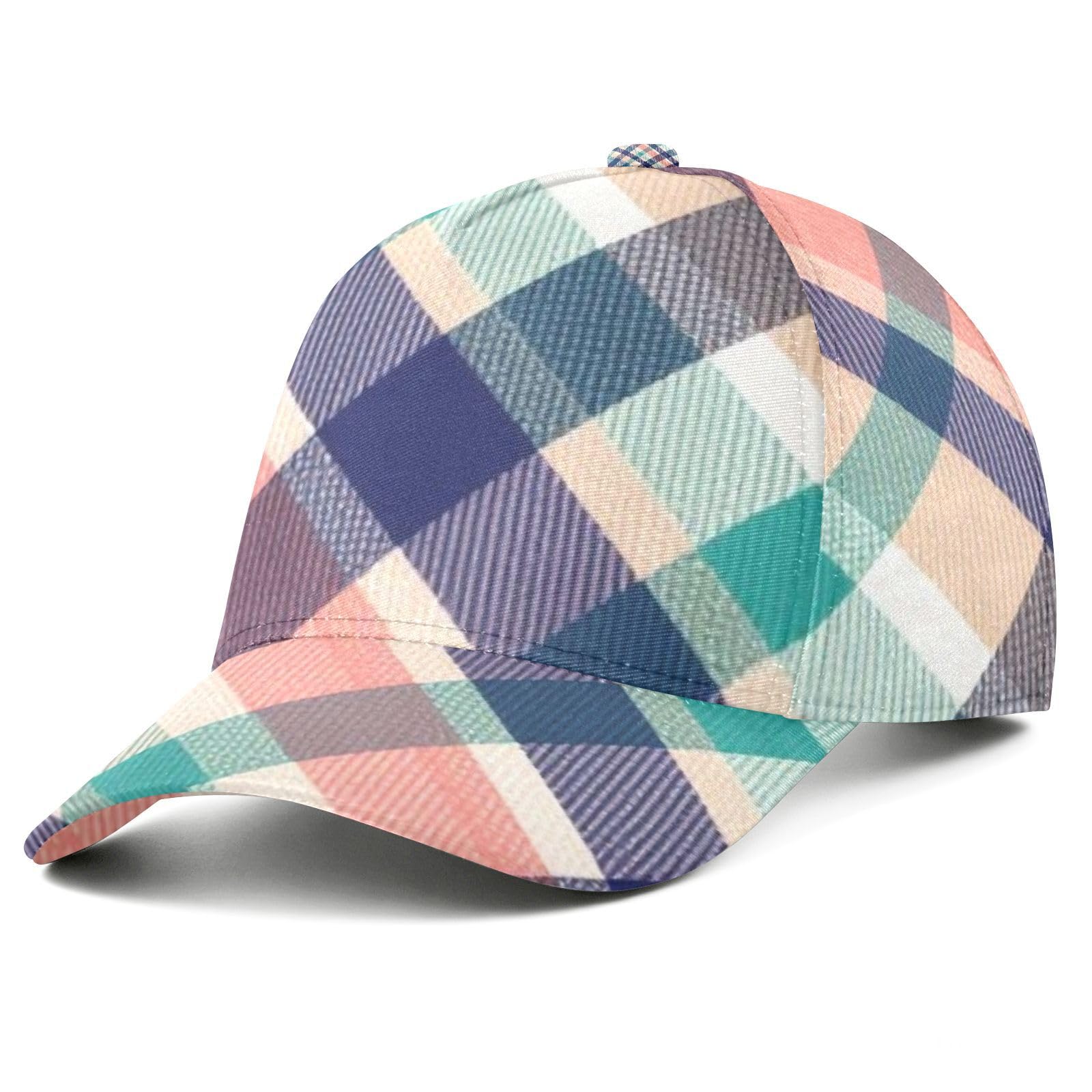 Gorra de béisbol urbana a cuadros escoceses para un estilo casual todo el año 8