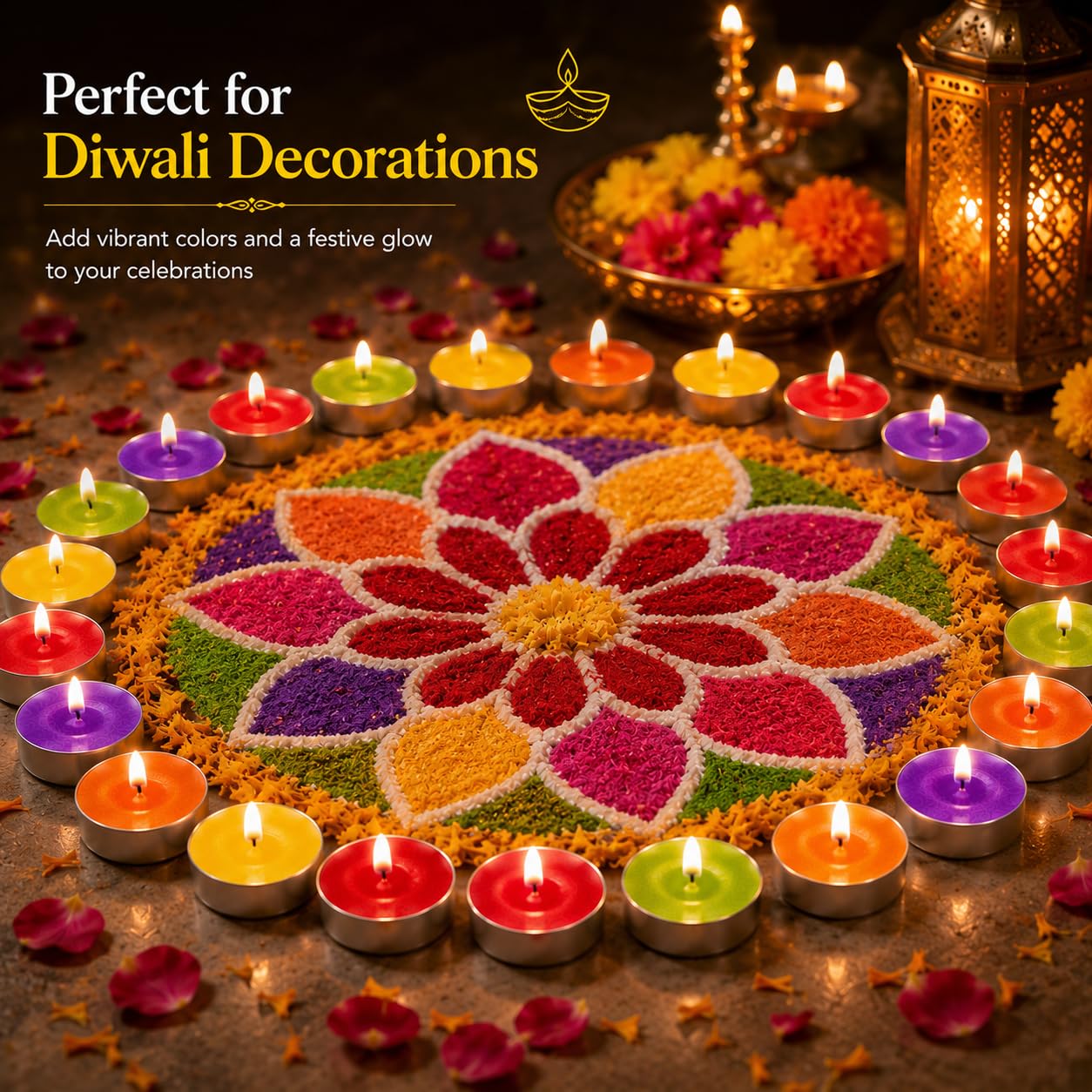 Multicolor Tealight Candles - 50 Pack -4
