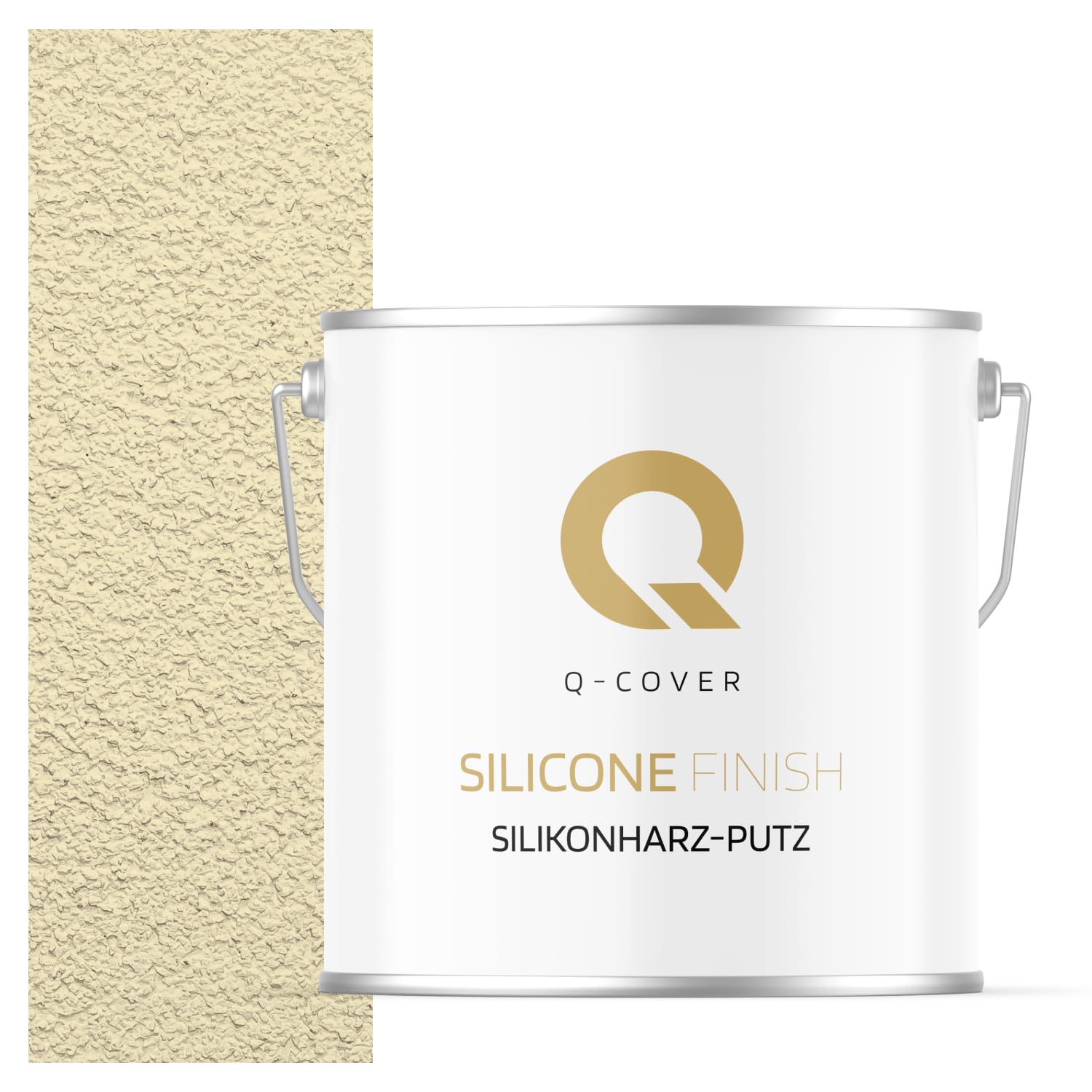 Silikonharz-Putz Hellgelb F622 7 kg, 2,00 mm – Kratzputz, Außenputz, Strukturputz, Fassadenputz, Wasserabweisend, Selbstreinigung