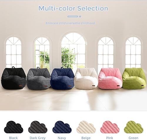 Miniatura 5 de MAXYOYO Silla Puf para Niños, Sofá Puf con Asa, Silla Cómoda para Niños Pequeños para Niños y Niñas, Silla de Sofá Decorativa con Bolsillo para