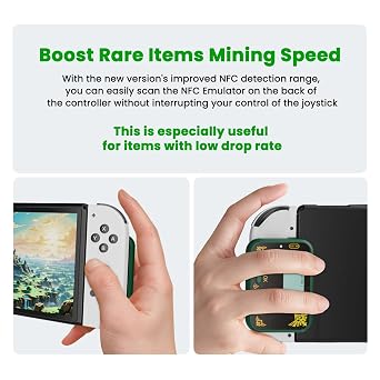 Joysfusion NFC Emulator, Store 3000 NFC Data, Support Ulimited Scan, 1.2 Screen, Easy Button Controls, Rechargeable for Endless Play, Compatible with 50+ Games (Green)