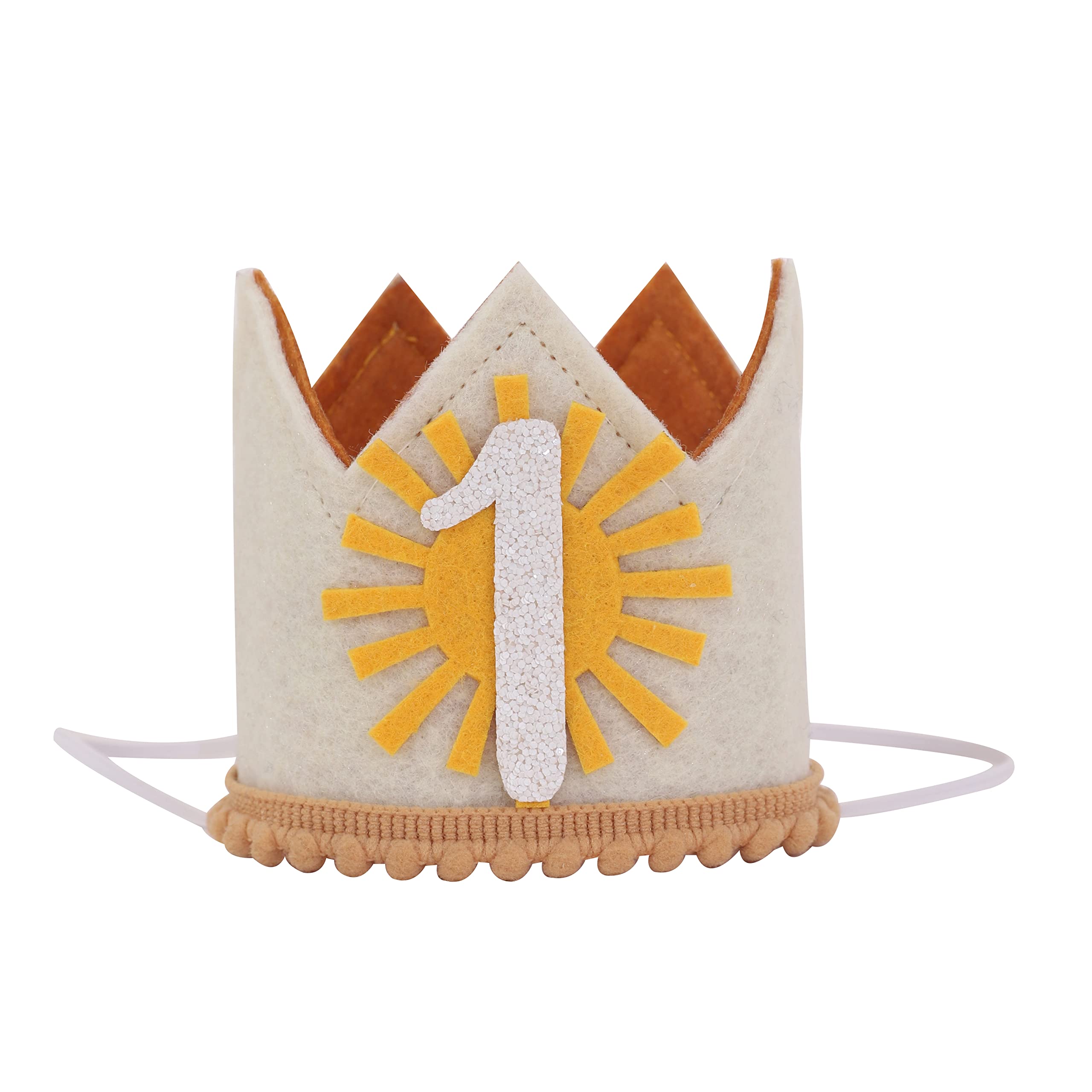 Boho Sunshine Birthday Crown Hat - Little Girl's First Birthday Outfit
