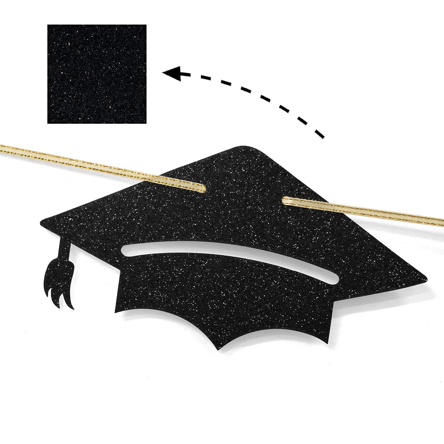 She Mastered It Banner - 2025 Master Degree Party Decorations, Glittery Congrats Grad Banner