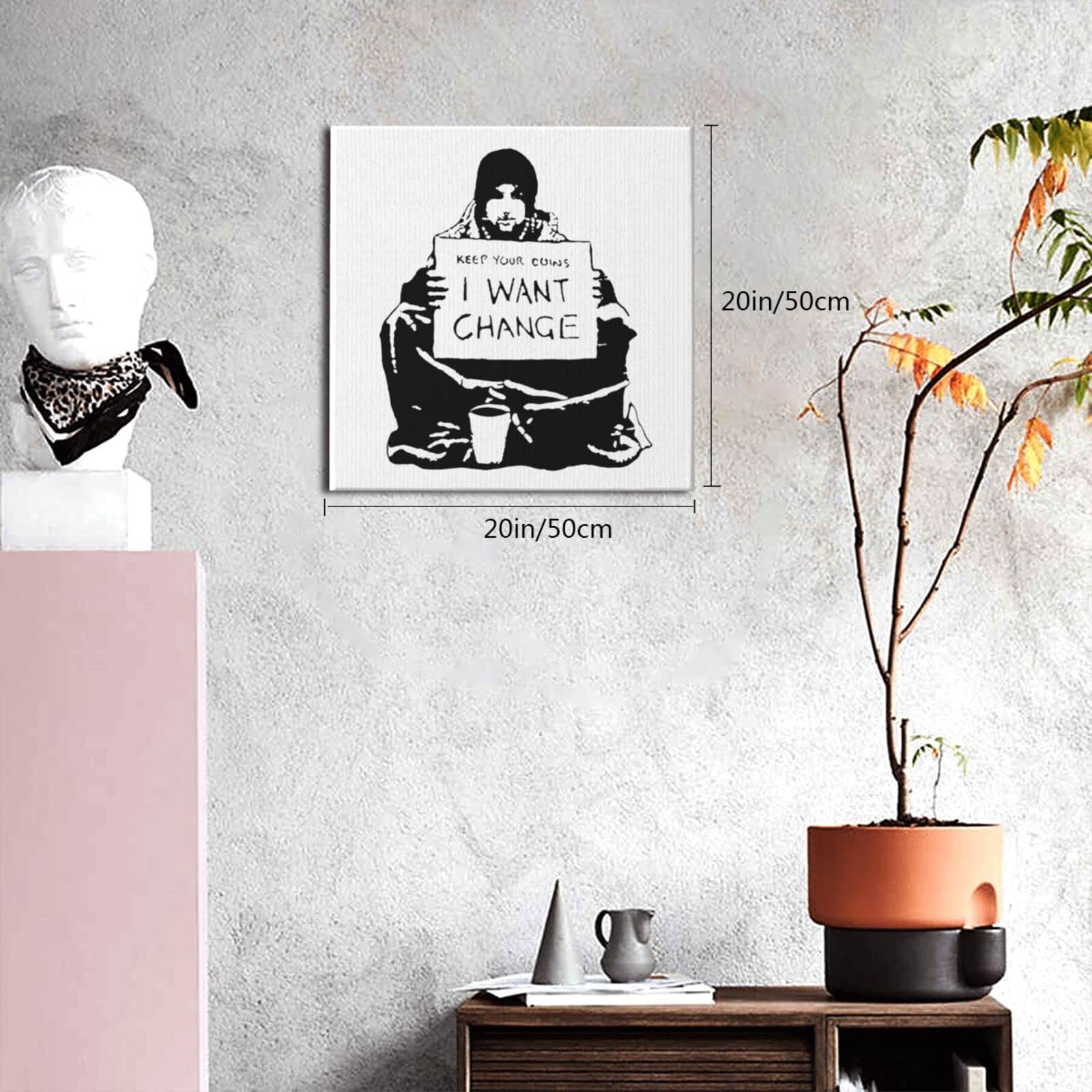 Amazon｜バンクシー Banksy Keep Coins I Want Change アートパネル