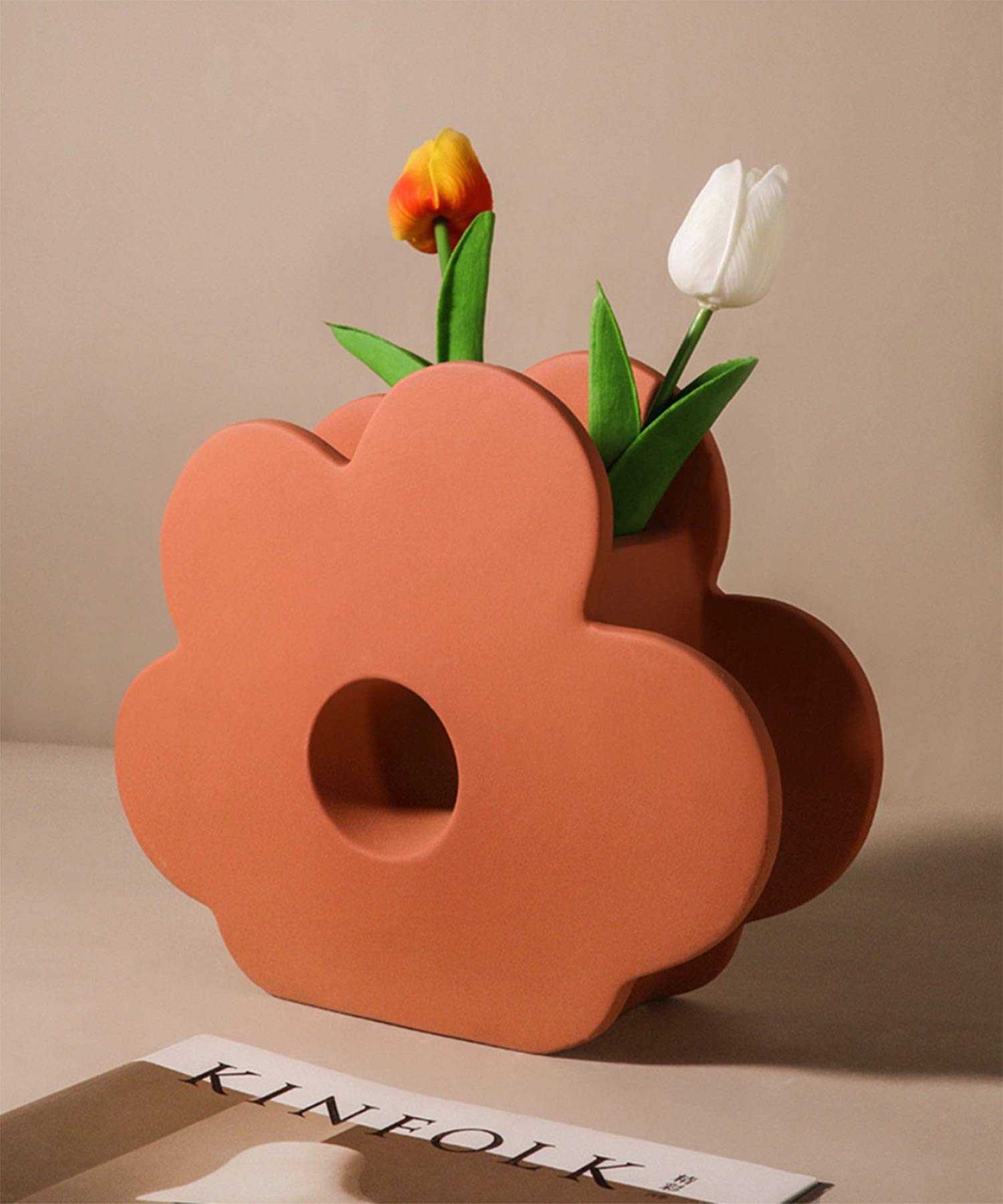 韓国インテリア花瓶ポップレトロ韓国フラワーベースモダン 花器