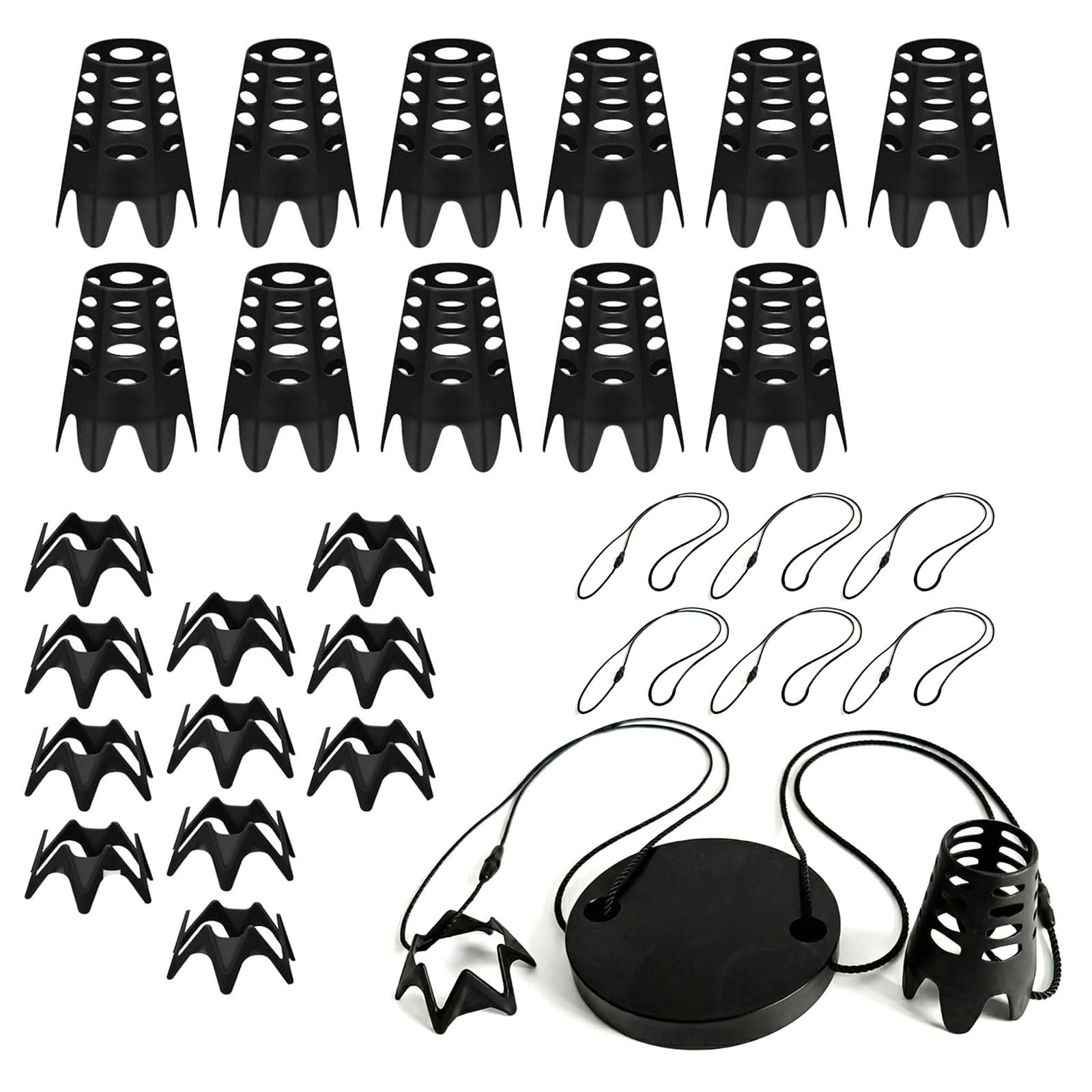 Kunststoff Golf Tees Set mit Einstellbarer Höhe und gewichtetem Design für eine stabile Ballplatzierung beim Golftraining Übungstees