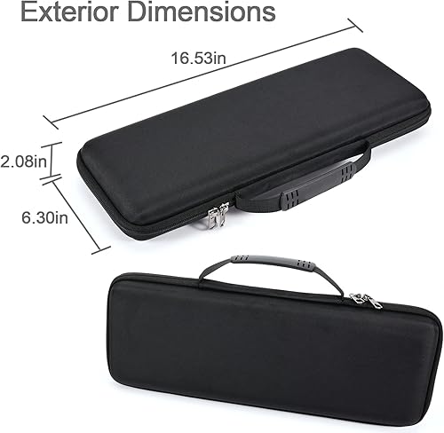 Miniatura 6 de RAIACE Estuche de almacenamiento rígido compatible con Logitech MX Keys Mini teclado mecánico inalámbrico de rendimiento iluminado. (solo funda),