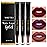 MAKI YIKA 3Pcs Matte Liquid Lipstick Makeup Set, Dark Red Purple Nude Lipstick Long Lasting Smudge Proof Transfer Proof Lip Makeup
