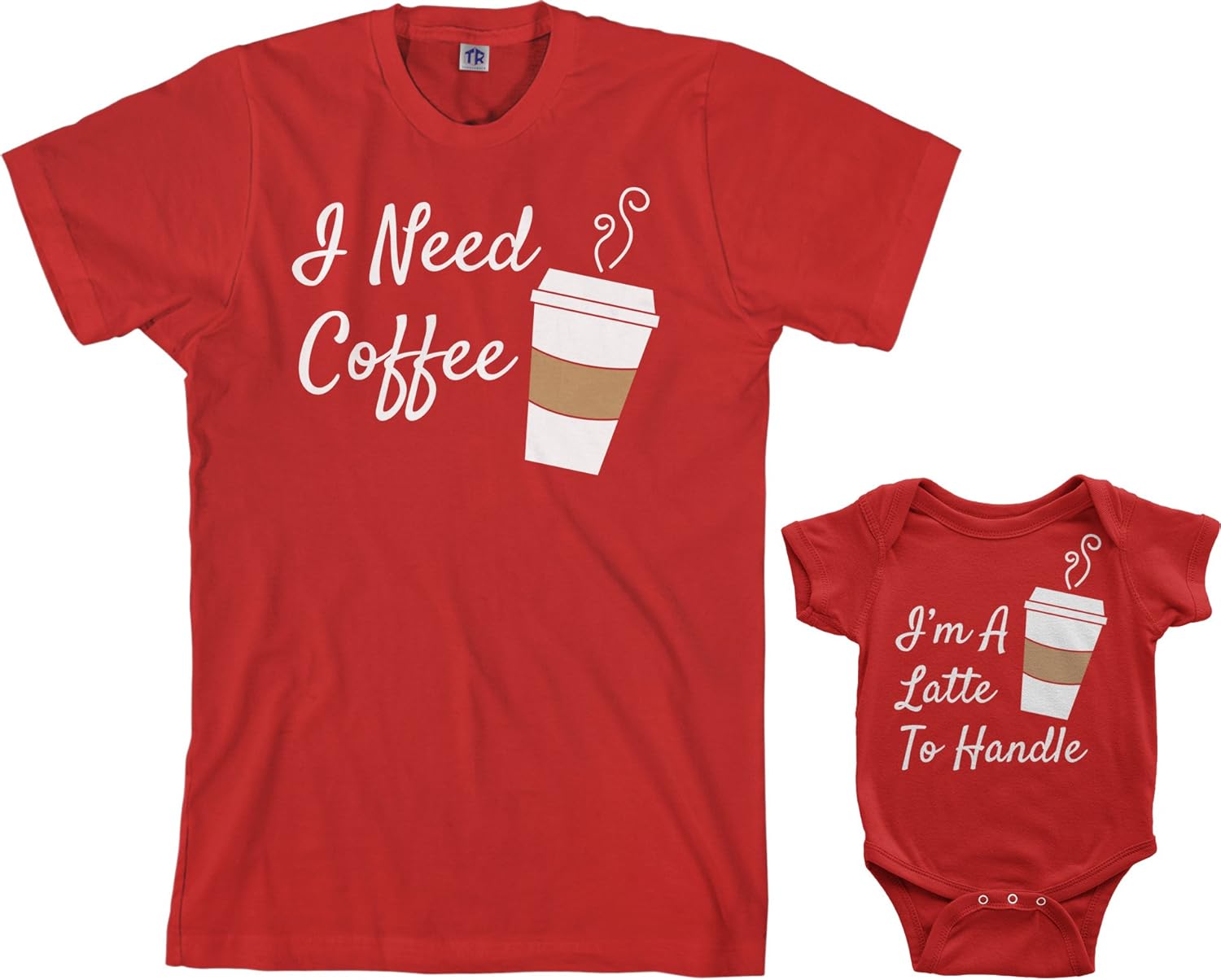 Threadrock Coffee & Latte Infant Bodysuit & Men's T-Shirt Matching Set