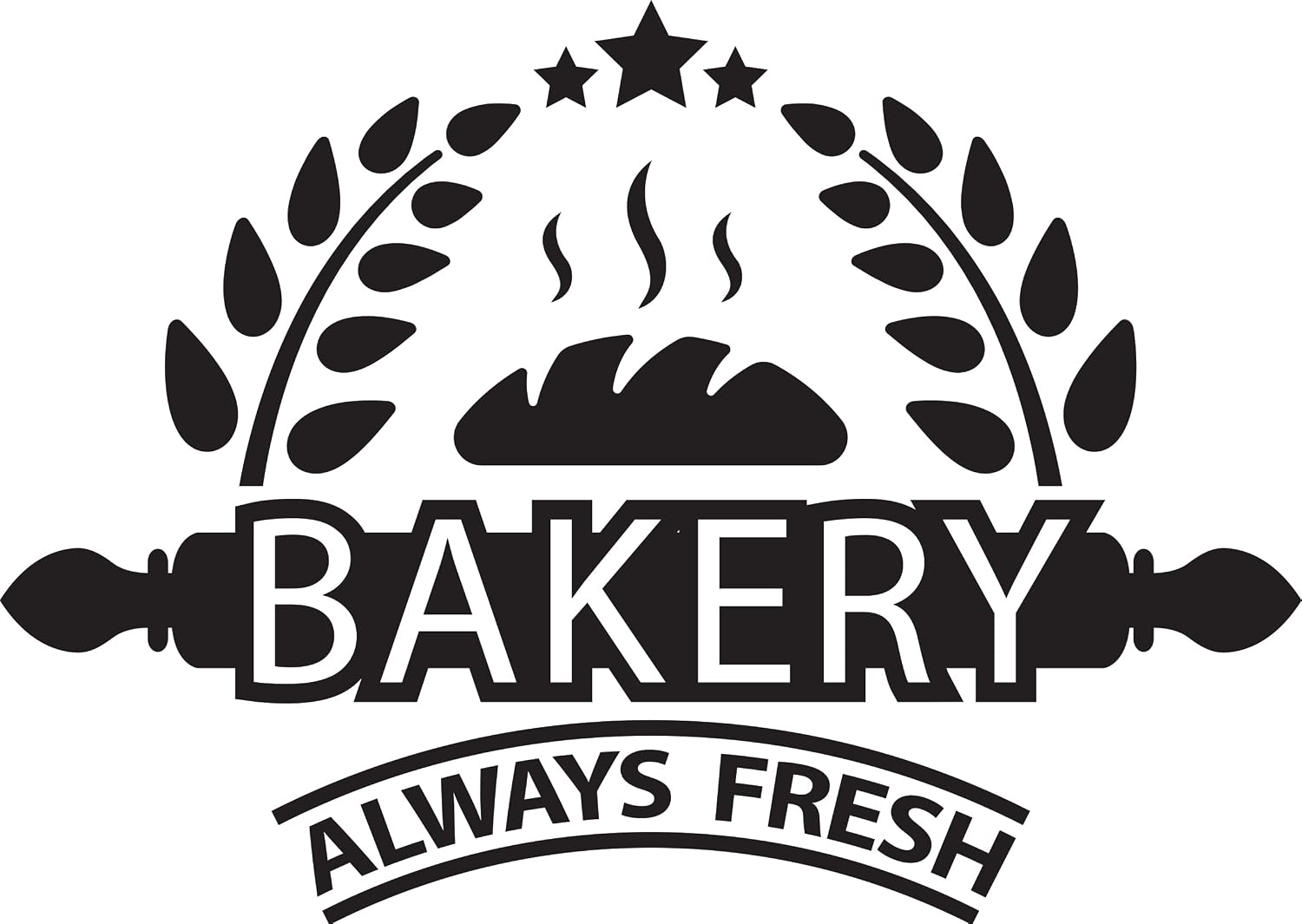 Infusion Bakery Always Fresh (Rolling Pin) Rubber Stamp, 5 X 6'' Wood Stamp