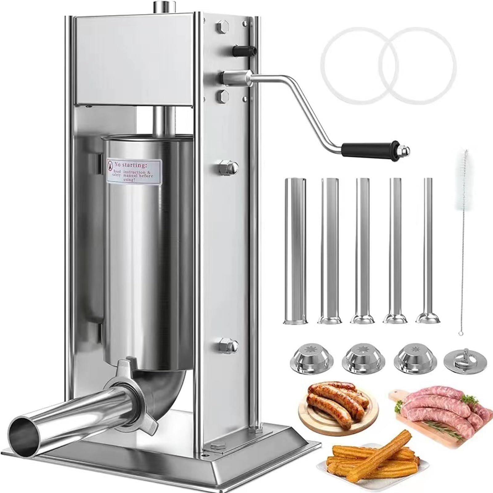 Machine à churro commerciale avec buses et tubes de remplissage pour restaurants, boulangeries et collations – Parfait pour faire de délicieux churros