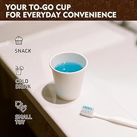 YEEHAW 3 oz 100 Pack Disposable Paper Coffee Bathroom Cups, Small White Mouthwash Cup for Bathroom