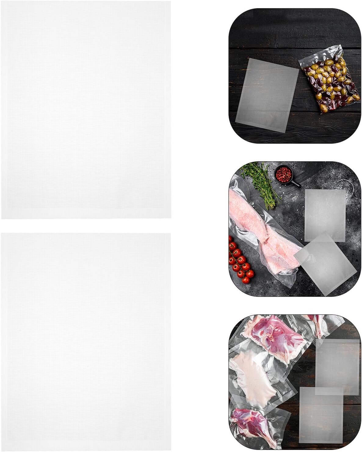 100pcs 20x25cm Vacuum Sealer Bags for Food Storage, Thickened 7-layer Co-extruded Plastic, Small Vacuum Food Storage Bags for Kitchen, Freezer, and Supermarket Use