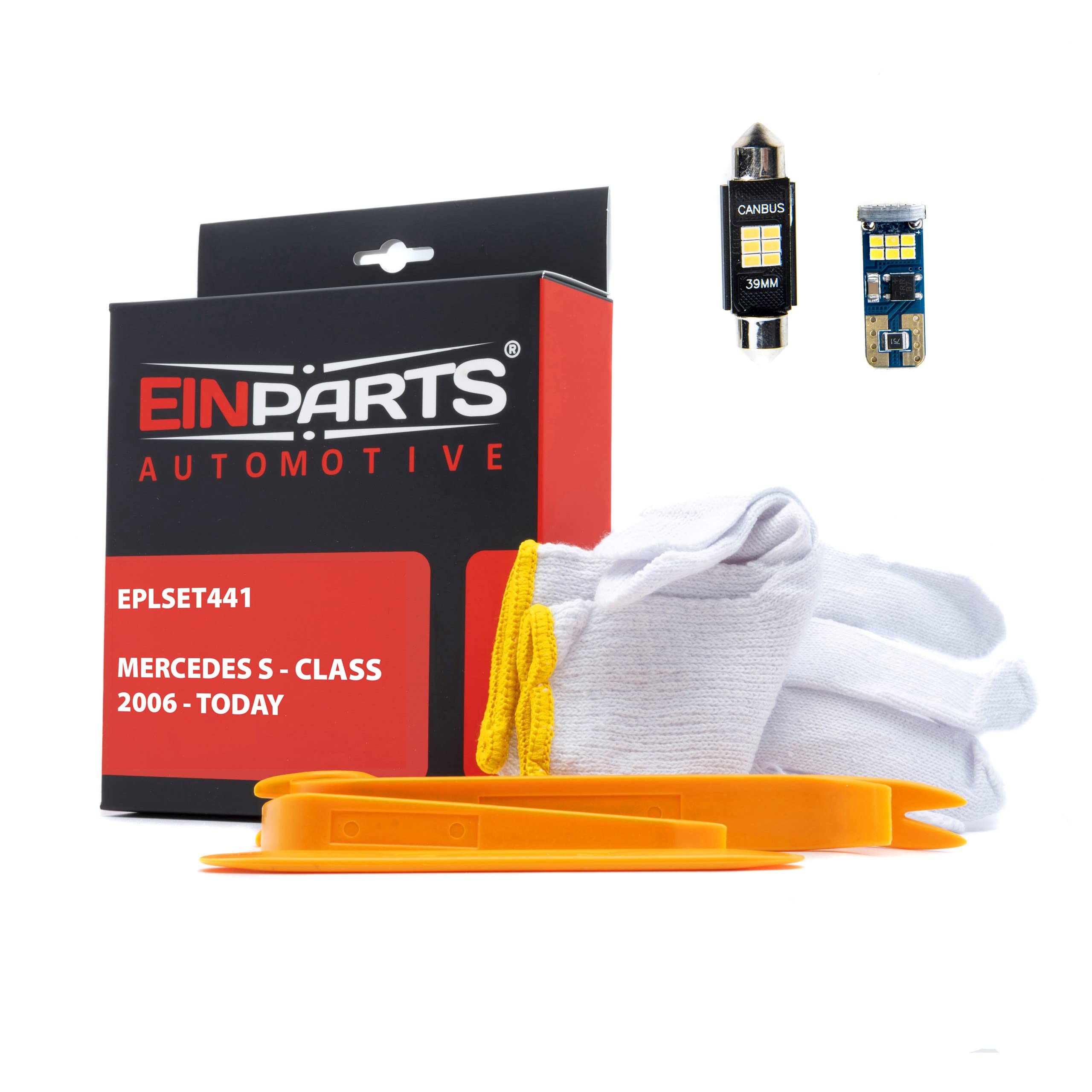 EinParts Juego de Bombillas LED para Coche, Sin errores Can-Bus, para interior de coche especifico para Mercedes S-Class 2006-2013, 24 piezas