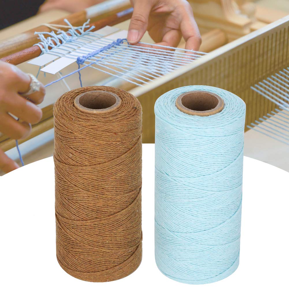 Filo Per Uncino E Telaio 8/4 In Cotone | Set 2 Bobine Bianco E Nero | 250 Metri X 1mm | Per Tessitura Arazzi
