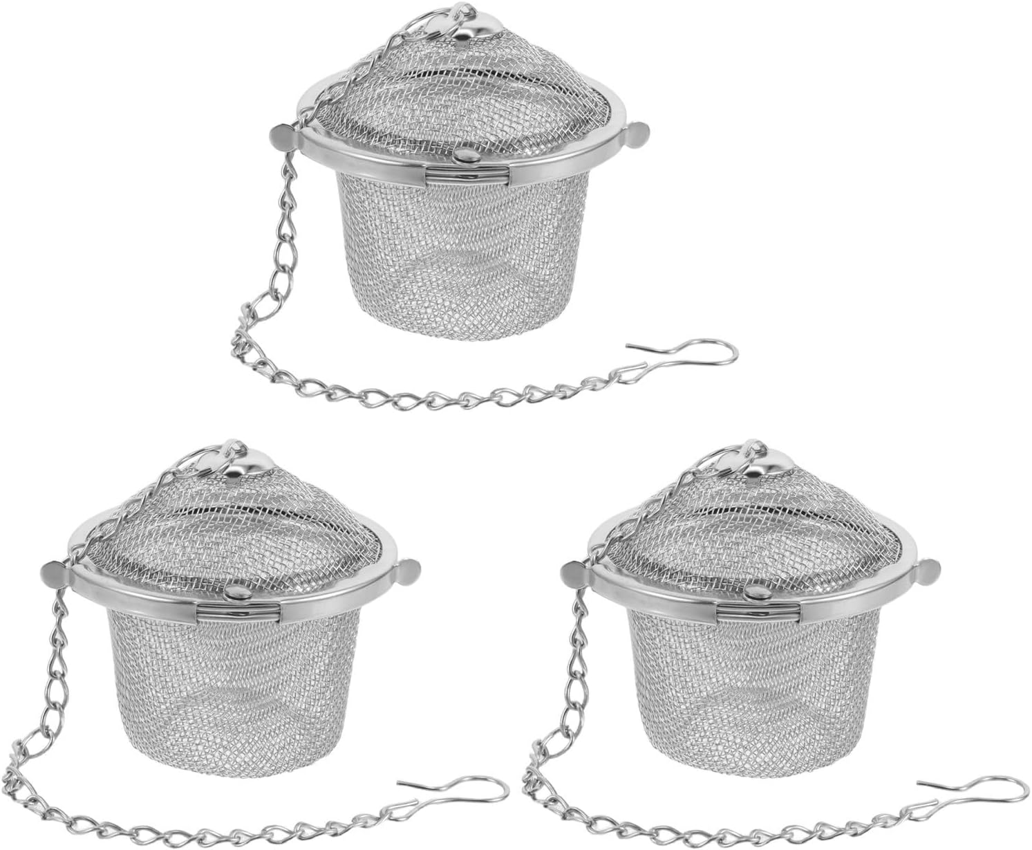 Lurrose Ultrasonic Jewelry Cleaner Basket Sturdy Mini Basket 3pcs Stainless Steel with Soft Grime Removal for Small Parts at Home Care and Household Cleaning