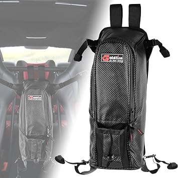 For KRX 1000 Storage Bag Accessories, Universal UTV Offroad Center Seat Bag Shoulder Storage Bag For Kawasaki KRX 1000 Teryx 4 Mule Easy to Install Gear Bag Black