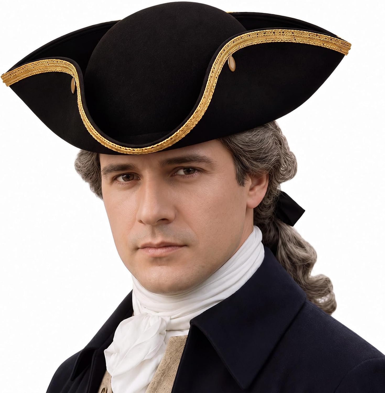 Glitopper Colonial Tricorn Hat for Adult