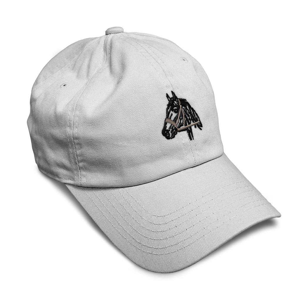 Soft Baseball Cap Horse Head B Embroidery Animals Dad Hats for Men & Women