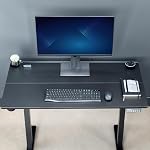 VIVO Électrique 44 x 24 dans le bureau de standing, réglage de la hauteur de mémoire, cadre noir supérieur, DESK-E144B | Électrique, Stand assis, réglable en hauteur, Préréglages de mémoire, Bureau d'accueil, Cadre noir