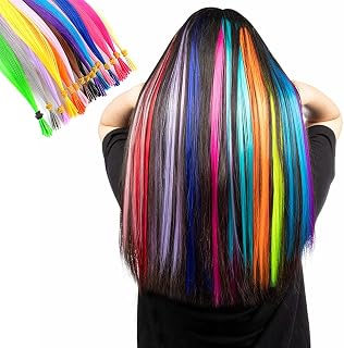 Bella party-color I-tip hair extensions with microbeads and tools