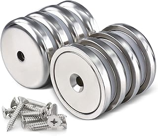 LOVIMAG Neodymium Cup Magnets,Rare Earth Magnets with 95 LBS Holding Force,Dia 1.26 inch, with Heavy Duty Countersunk Hole...