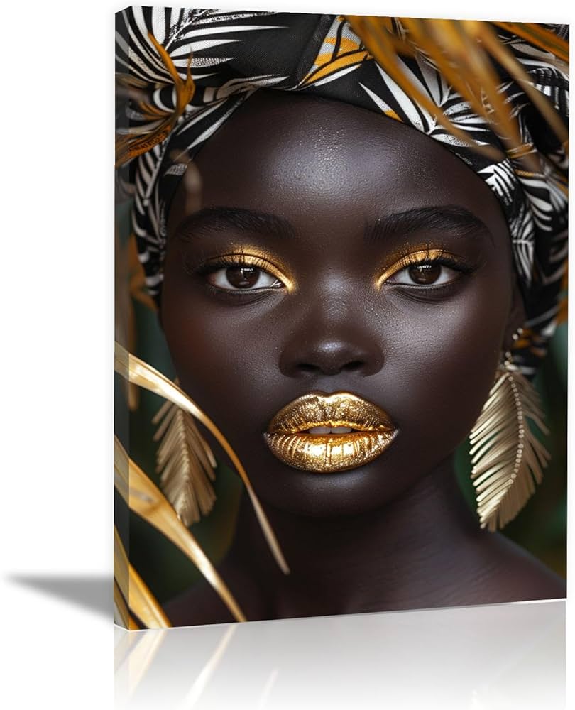Amazon.co.jp: ZFXFHDR(へ楽ーツ) アフリカの黒人女性 アートパネル