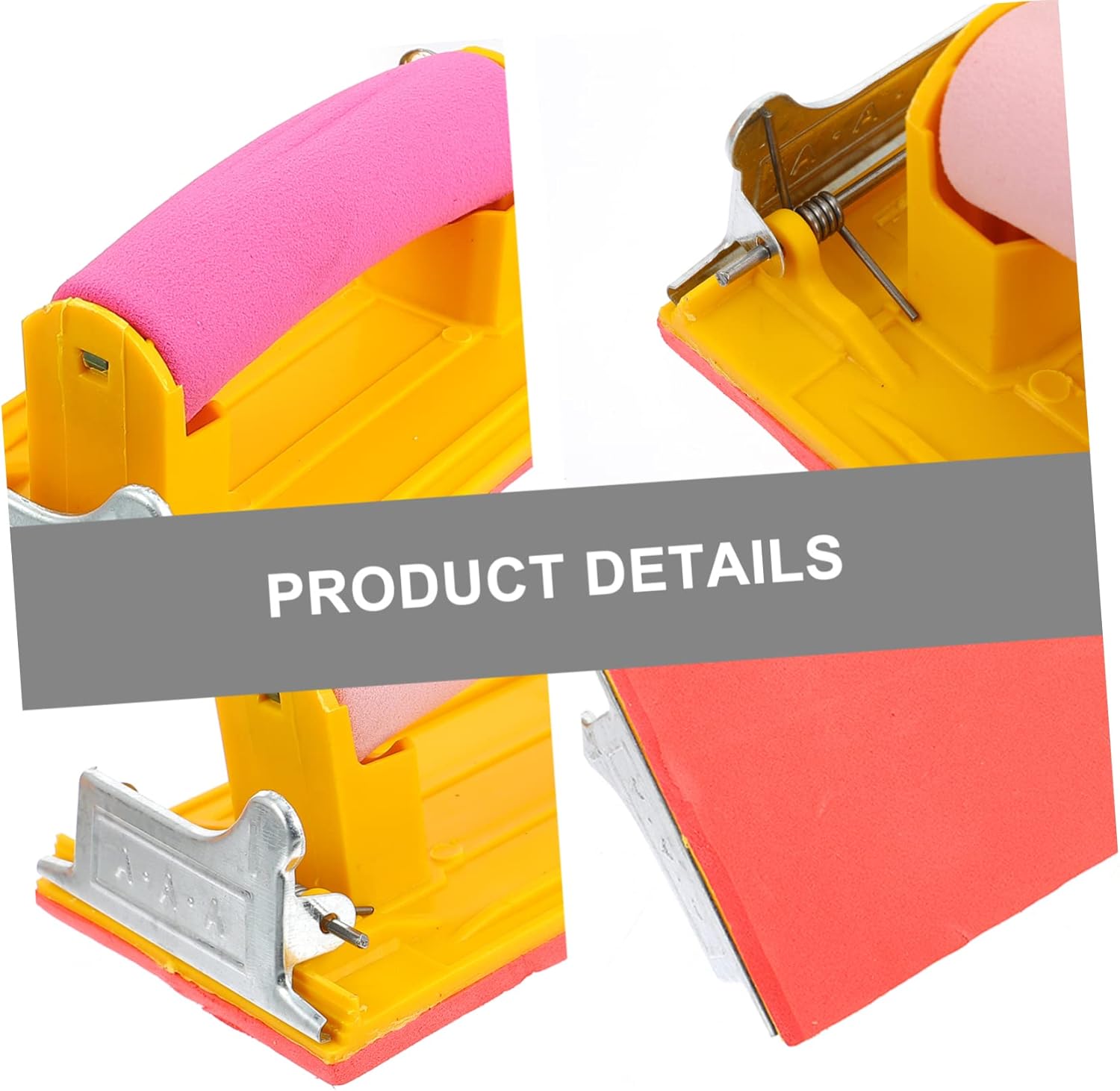 balacoo 6pcs Sandpaper Holder Tool Sponge Handle for Drywall Sanding Lightweight Ergonomic Design Sandpaper Polishing Rack for Hand Sander and Projects