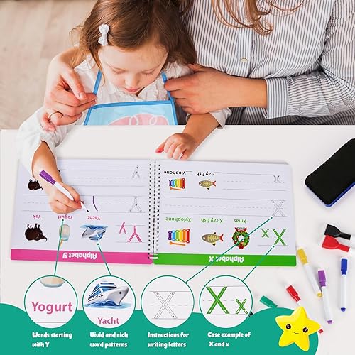 Miniatura 3 de Actividades de aprendizaje preescolar, juguetes educativos para niños de 3, 4 y 5 años, juguetes de rastreo de práctica de escritura a mano, libro