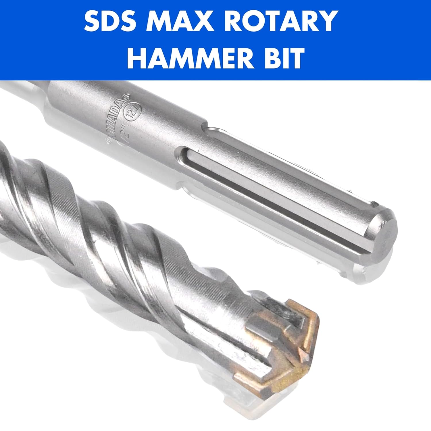 SOMADA 3/4-Inch x 15-Inch SDS MAX Long Drill SDS-MAX Rotary Hammer Drill Bit 4-Cutter Carbide Tip for Concrete, Brick, Stone and Masonry Drilling