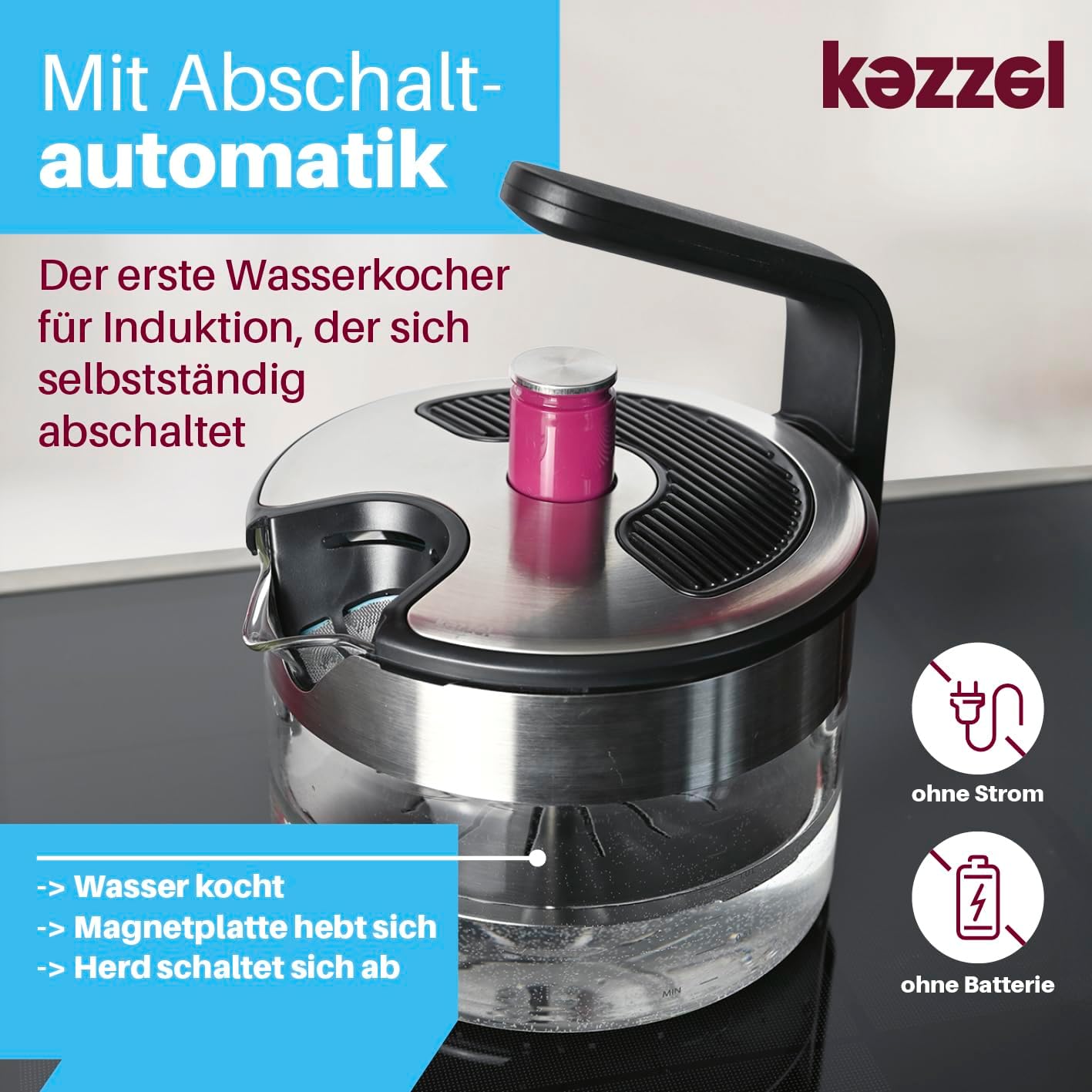 Kela 11655 Waterketel met fluitje, geschikt voor inductiekookplaten, 3 l, roestvrij staal, Varus, zilver, 22 x 22 x 21.5 cm Kela 11655 Waterketel met fluitje, geschikt voor inductiekookplaten, 3 l, roestvrij staal, Varus, zilver, 22 x 22 x 21.5 cm