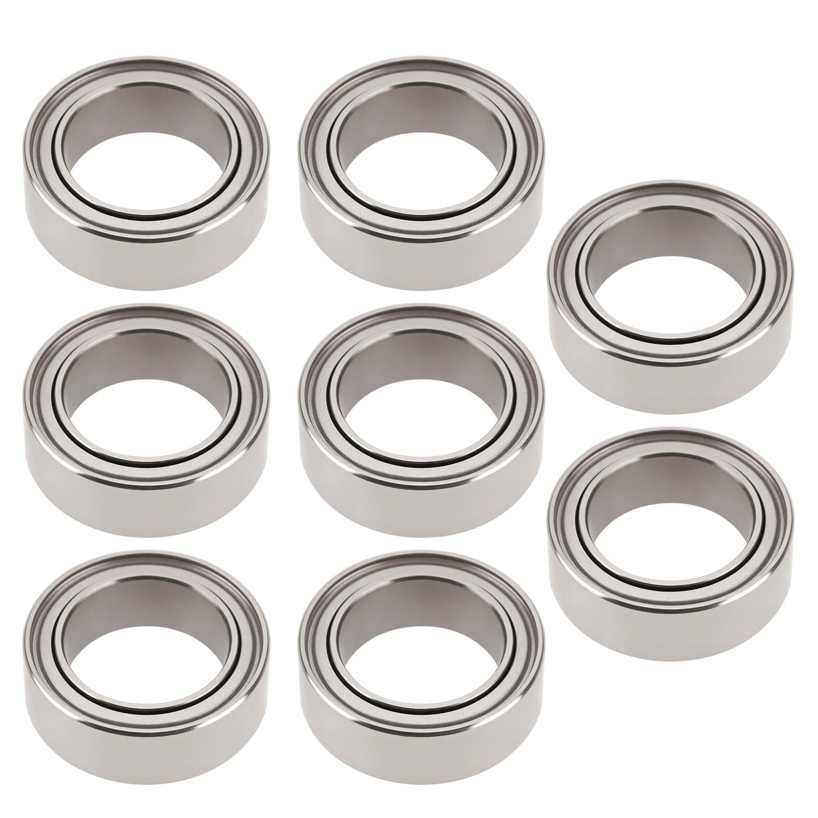 Briny River 8pcs R168Z RC Car Wheel Bearings 1/4 x 3/8 x 1/8 Compatible with MJX Hyper Go 1/16 H16BM 14301 14302 H14BM H16GT H16DR 16207 16208 16209