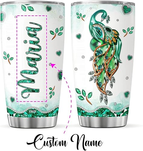 Miniatura 14 de CUBICER Vaso de café personalizado con nombre personalizado de sirena con tapa, regalos de cumpleaños para amantes de los animales, hombres