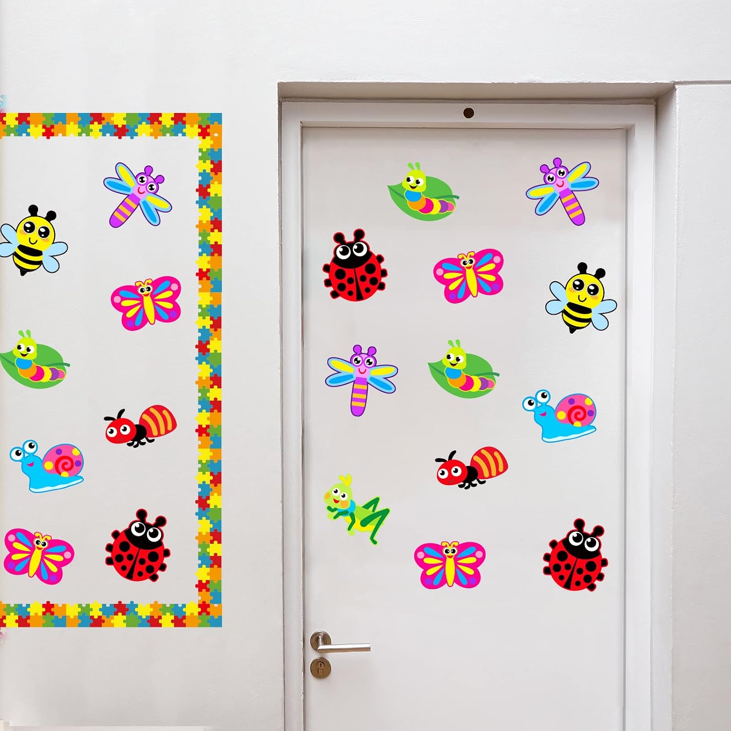 chiazllta 32 Packs Spring Insect Craft Kits for Spring DIY Bug Bee Butterfly Ladybug Sticker Mothers Day Craft for Craft Set for Home Fun Activities