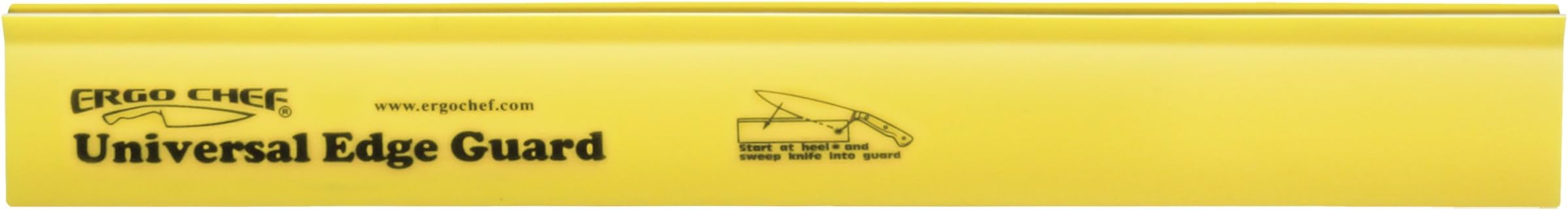 Universal Knife Blade Edge Guard 12 Inch x 1.5 Inch for Knives up to 12” Blades, Durable BPA-Free ABS Plastic, Knife Protector, Yellow