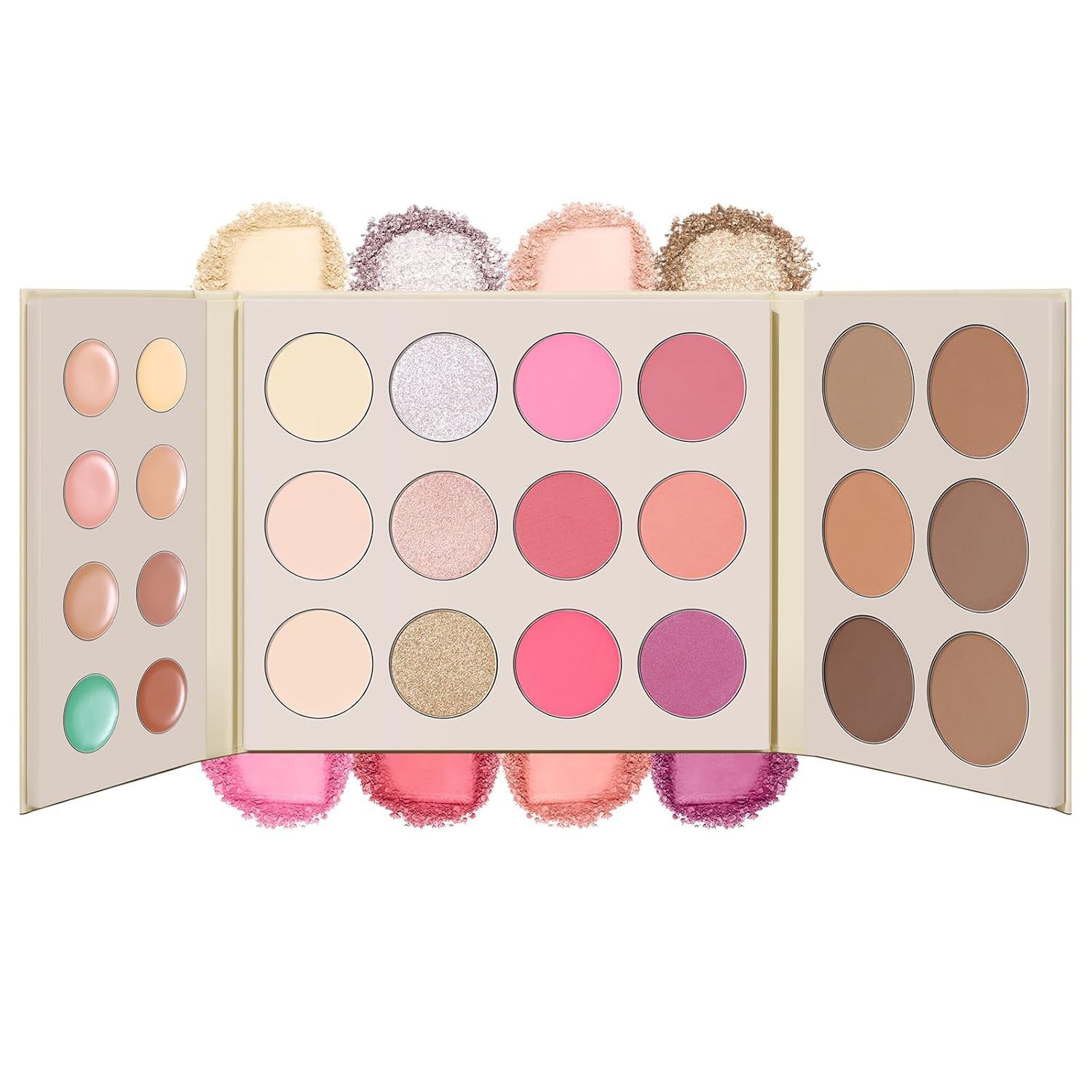 UCANBE 26 Colors 4-in-1 Multi-Use Face Palette, Long-Lasting Makeup Palette with 8 Concealers, 6 Contours, 6 Highlighters and 6 Blushes All In One Palette, High Coverage and Travel-Friendly-image-27