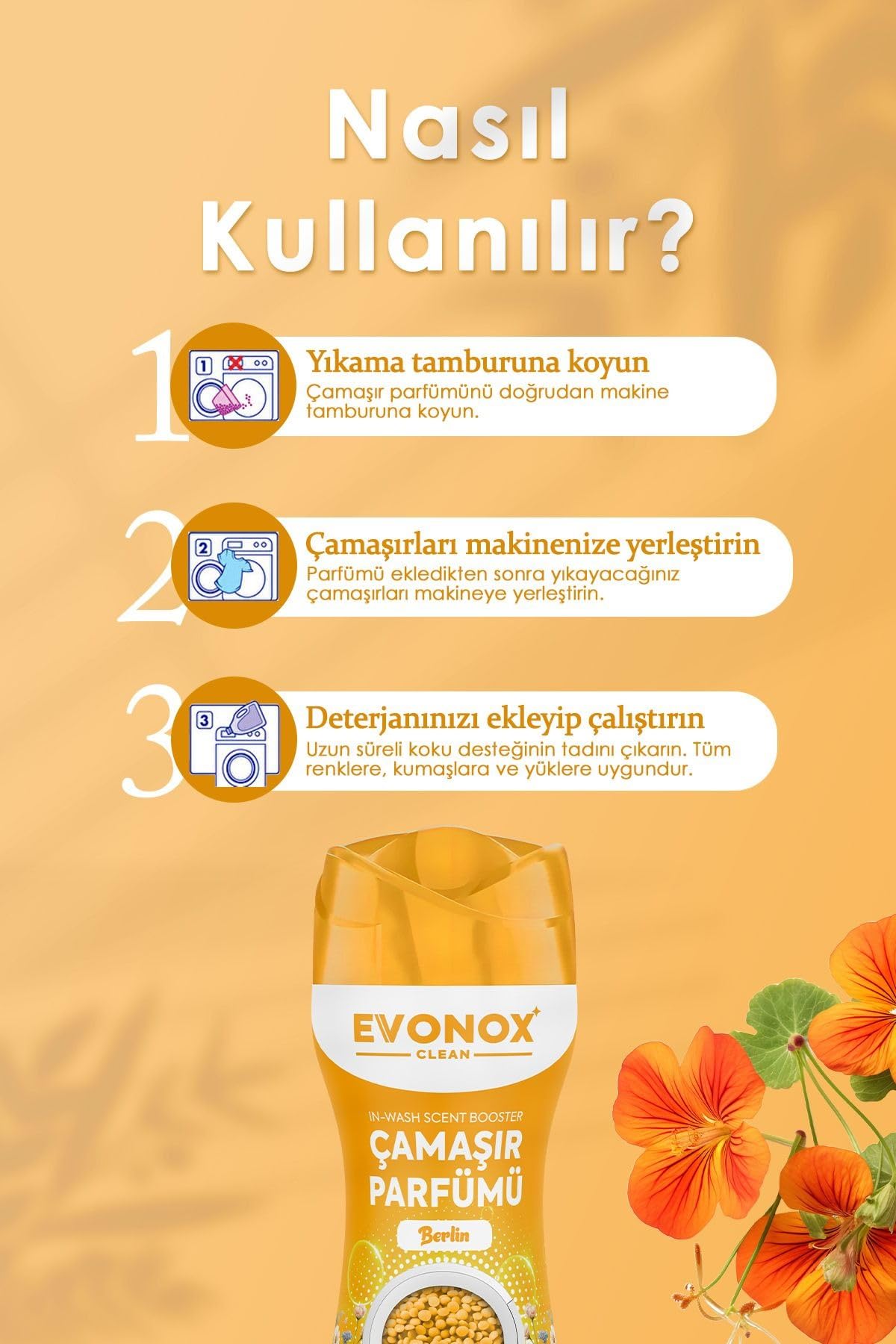 Evonox Clean Granül Çamaşır Parfümü & Çamaşır Yumuşatıcı (İSTANBUL KOKUSU)