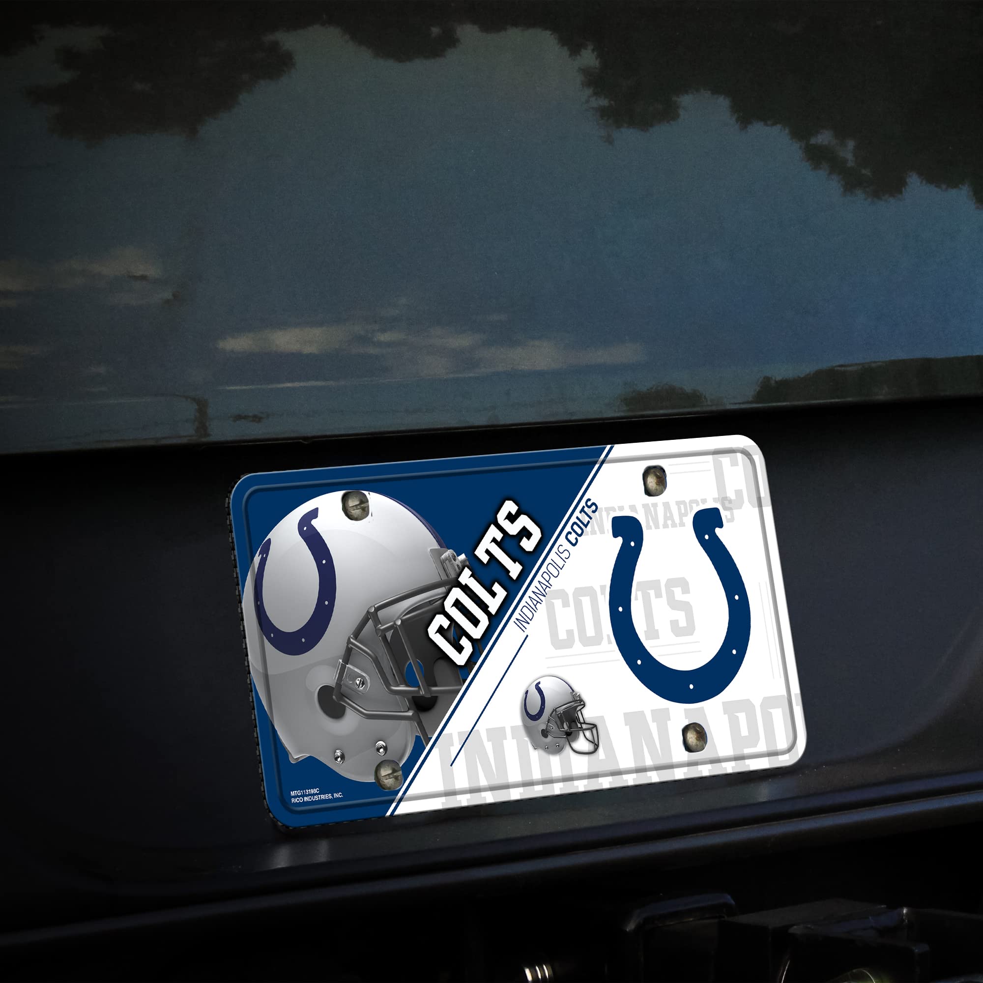 RICO INDUSTRIES NFL Indianapolis Colts Unisex Indianapolis Colts License Plate Metalindianapolis Colts License Plate Metal, Team Color, One Size (6734548506)