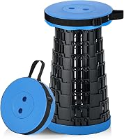 YONGHUO Teleszkópos Összecsukható Szék - Kempingszék 200 kg Teherbírással, 9 Magassági Fokozat, Könnyű, Erős Szerkezet, Kék 1