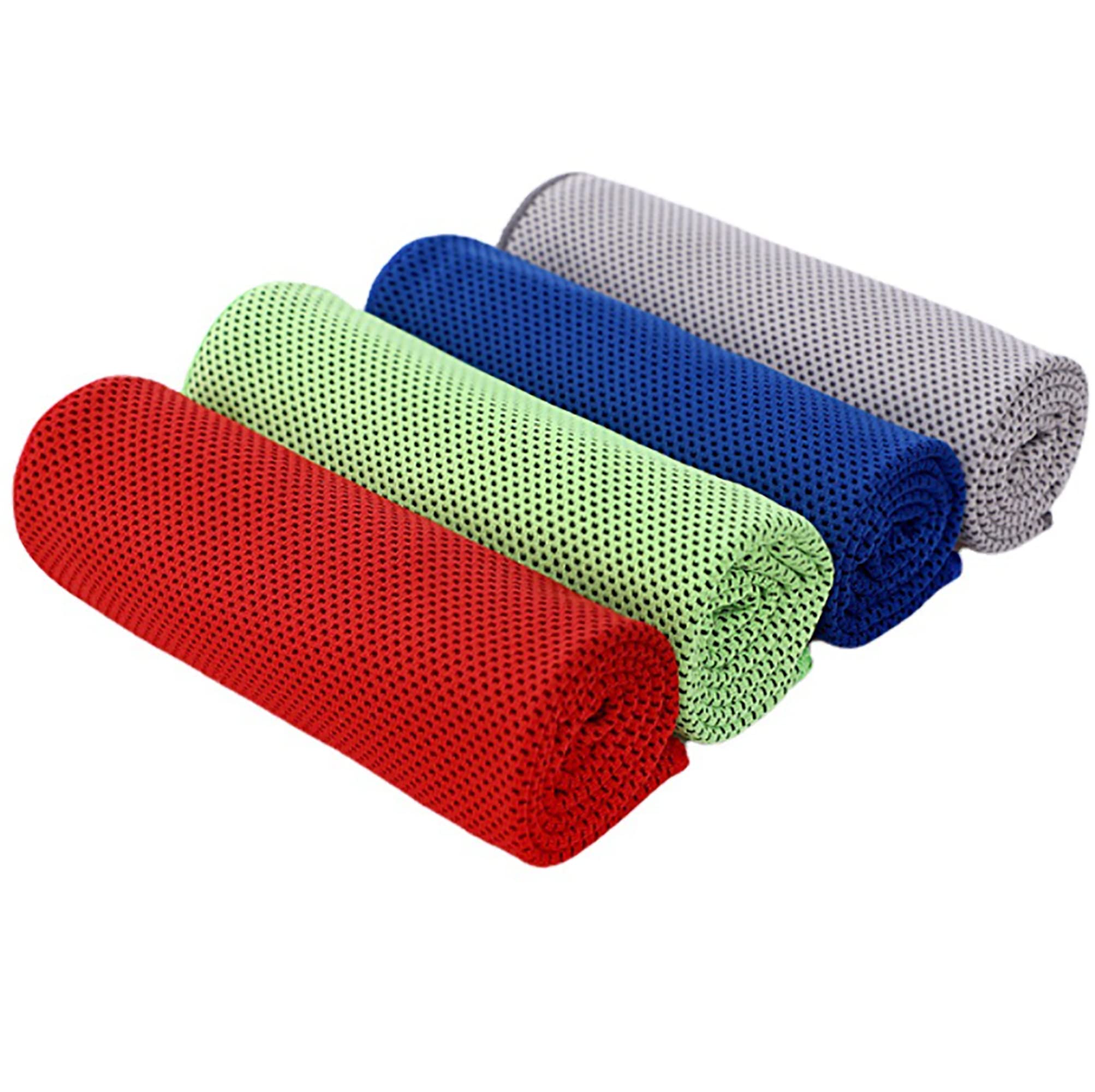 4 Pack 40 Inch Cooling Towel Neck Face Towels Soft Breathable Cool Towel Cooling Towels for Hot Weather Towel for Camping,Workout,Sports,Yoga,Neck,Golf,Gym,Fitness,Travel