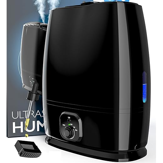 Everlasting Comfort 6L Humidifiers for Bedroom, Quiet 50HR Runtime No-Filter Supersized Cool Mist Humidifier Large Room for Whole House, Plants, Baby Nursery, Allergies, Dry Skin, Congestion, Indoor