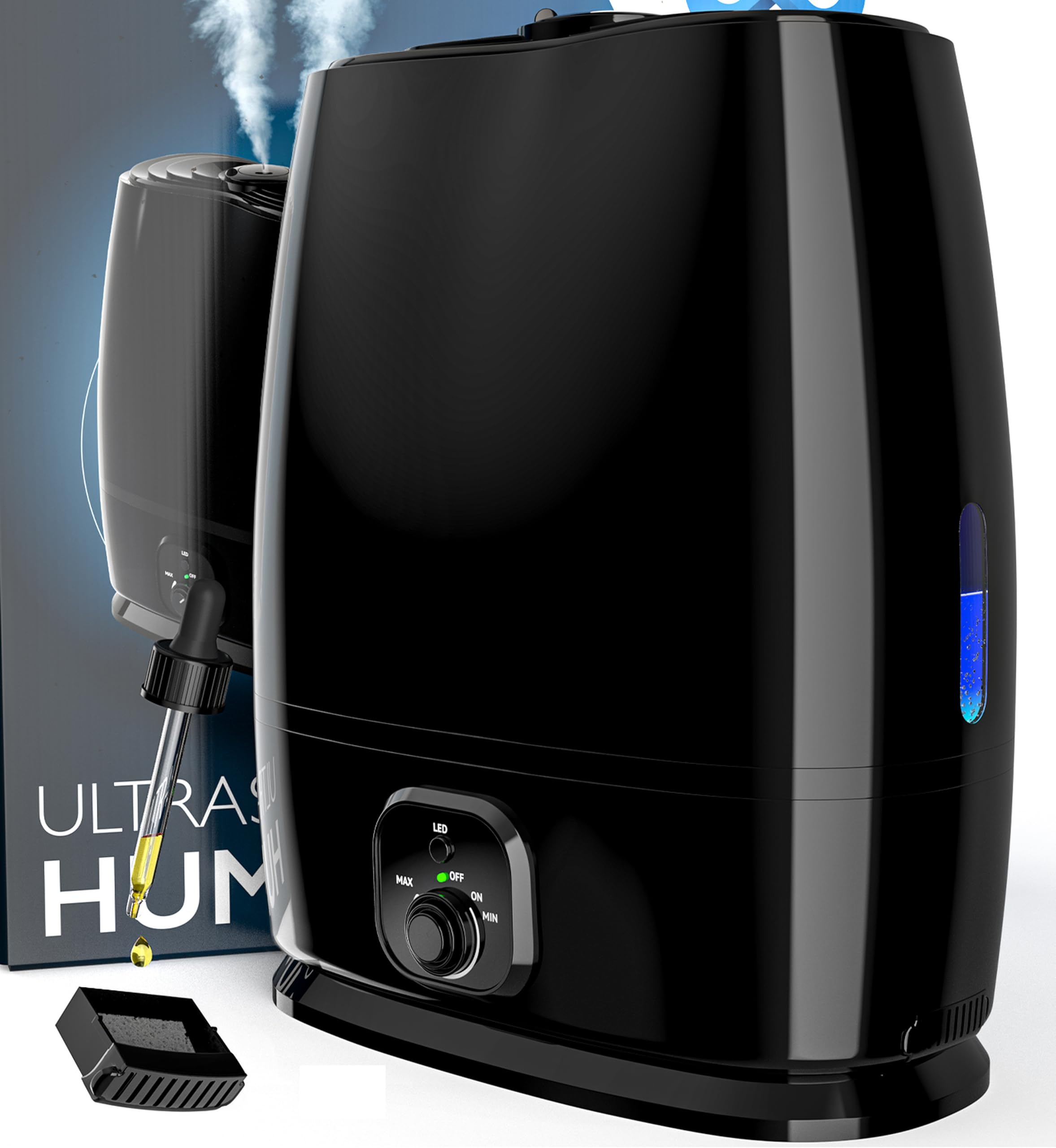 Everlasting Comfort6L Humidifiers for Bedroom, Quiet 50HR Runtime No-Filter Supersized Cool Mist Humidifier Large Room for Whole House, Plants, Baby Nursery, Allergies, Dry Skin, Congestion, Indoor
