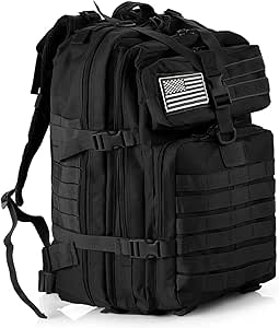 Thuram 50L Duurzaam Nylon Waterdichte Vissen Jacht Rugzak Outdoor Militaire Rugzakken Tactische Sport Camping Wandelen Tassen, Zwart, 50L Thuram 50L Duurzaam Nylon Waterdichte Vissen Jacht Rugzak Outdoor Militaire Rugzakken Tactische Sport Camping Wandelen Tassen, Zwart, 50L