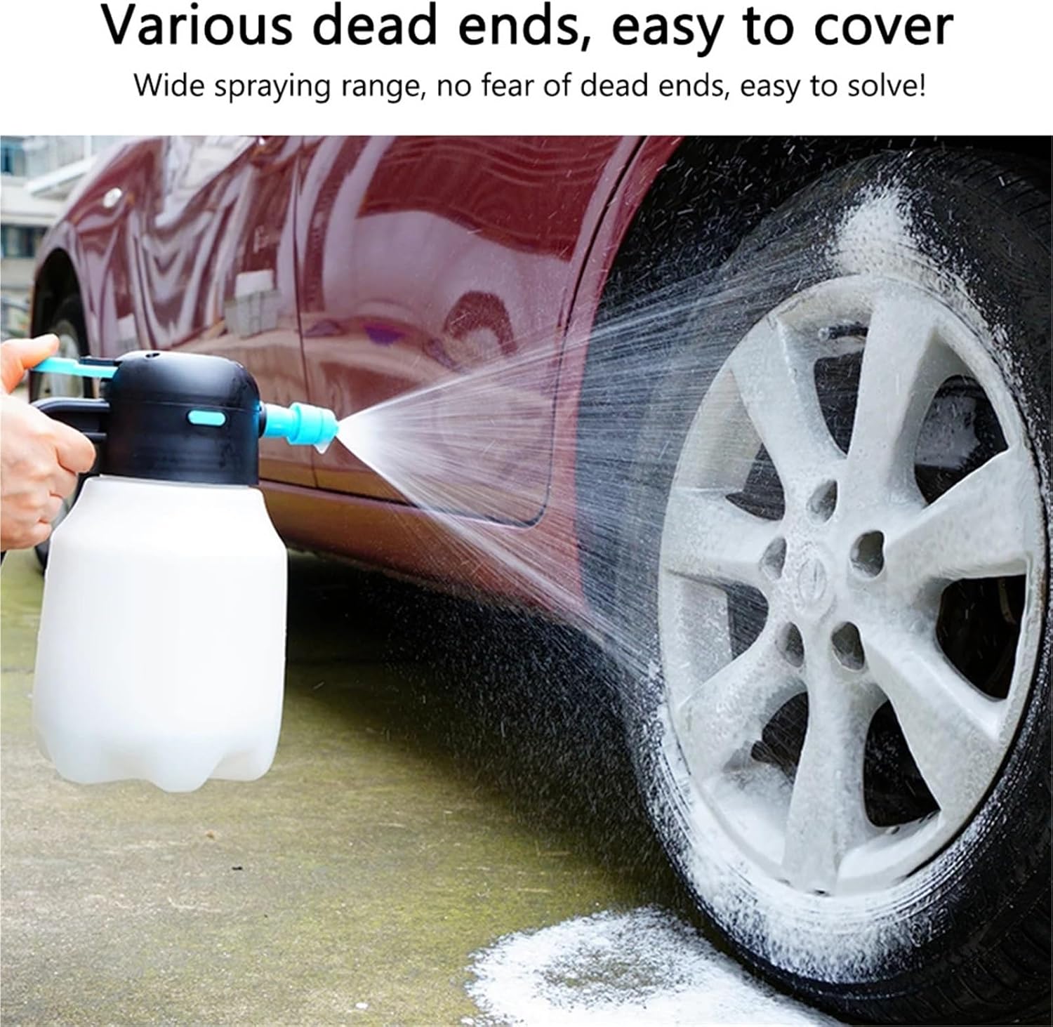Car Wash Foam Gun, 2PCS Bottle Watering Cans Foam Sprayer 1.8L Car Washing Sprinkling Pot Manual Electric Cleaning,Foam Sprayer