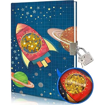 Diary Boys with Lock 160 Pages Notebook Children Gift Boy
