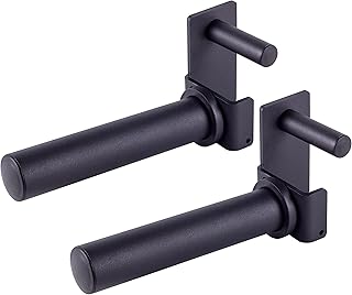 Amstaff Weight Plate Holder for 2x2-2.5x2.5-3x3 Inch Power & Squat Racks – Olympic Weight Plates Storage Attachment for Power Squat Racks – (Pair)
