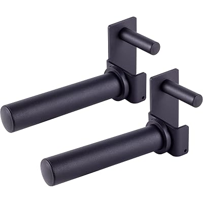 AmStaff Fitness Olympic Weight Plate Holder for Power & Squat Racks – Fits 2x2, 2.33x2.33, 3x3 Inch Tubes, 1" Hole – Storage Horns for Weight Plates on Power Rack – Pair
